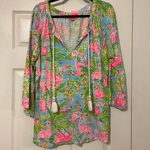 Lilly Pulitzer Del Lago Tunic Blouse - Floridita Print